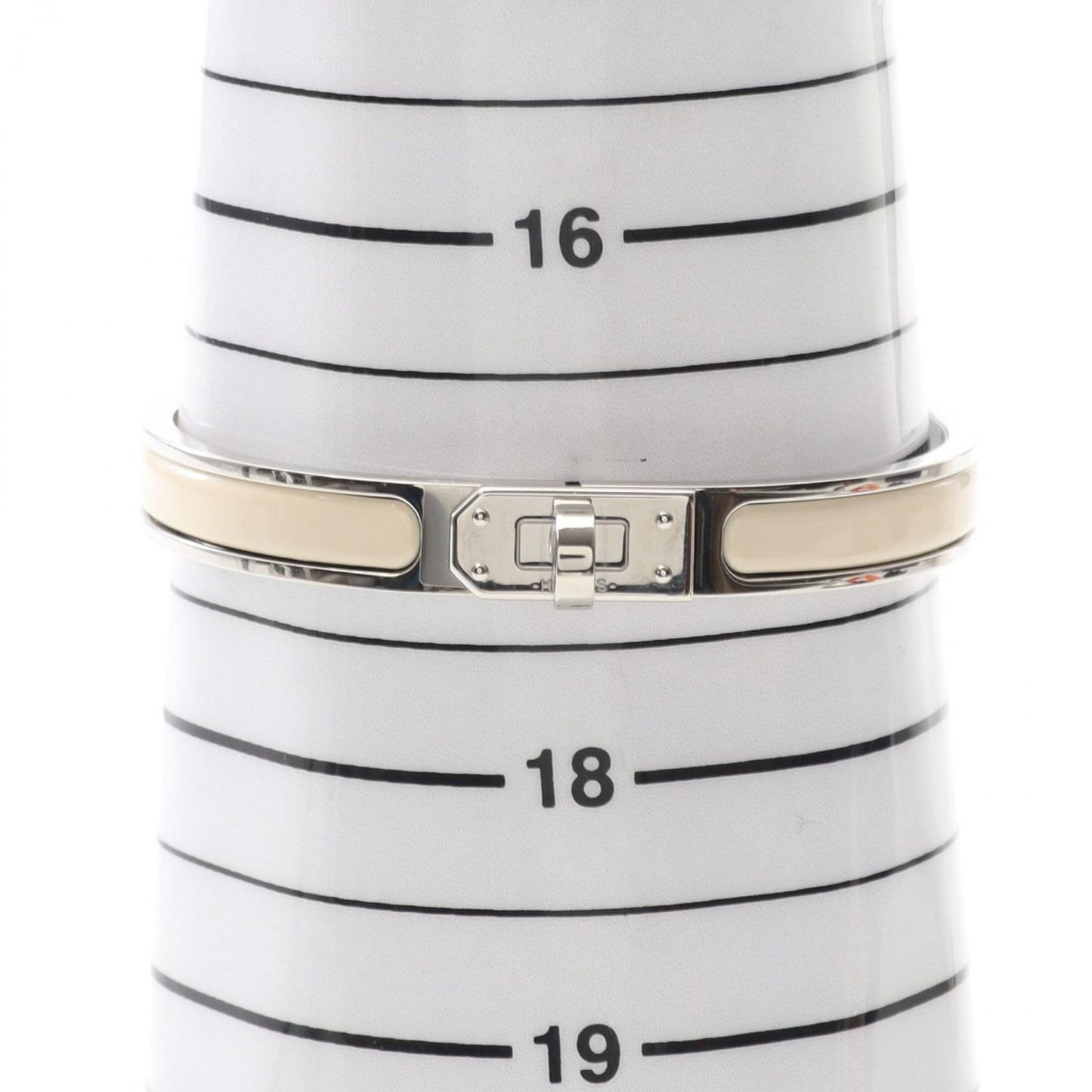 HERMES Mini Click Kelly Bangle - Pristine Stainless Steel Elegance