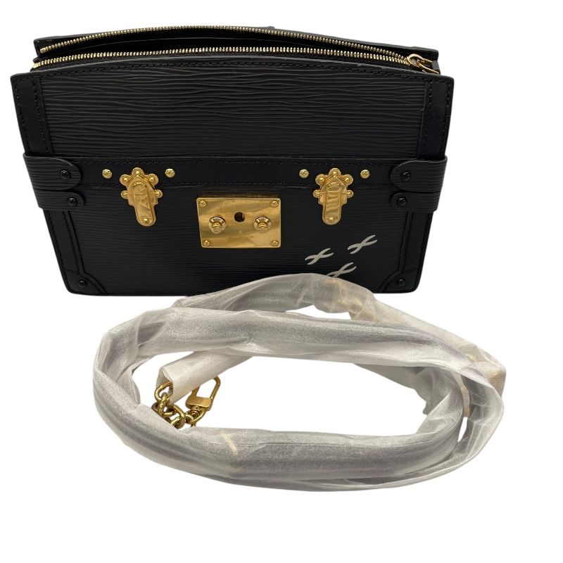 Louis Vuitton Trunk Clutch M53052 Black Epi Shoulder Bag
