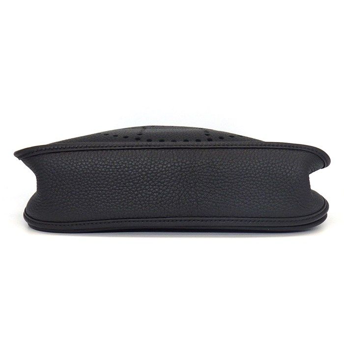 HERMES Evelyne III PM Black Togo Leather Shoulder Bag 2022