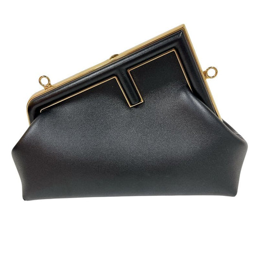 Fendi First Small Black Leather Shoulder Bag - Exquisite Craftsmanship