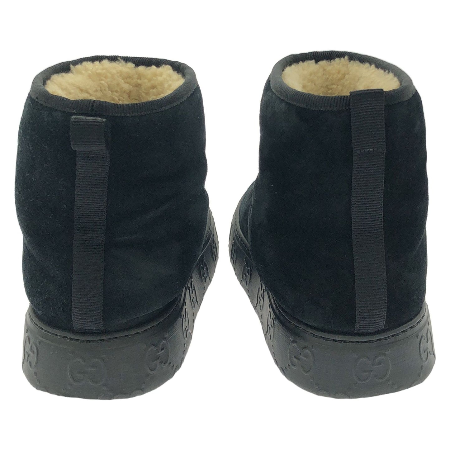 GUCCI Black Shearling Boots - Timeless Elegance