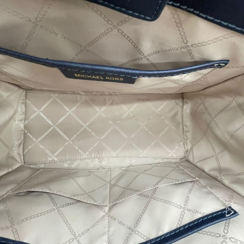 MICHAEL KORS 2-Way Navy Leather Handbag - Timeless Elegance