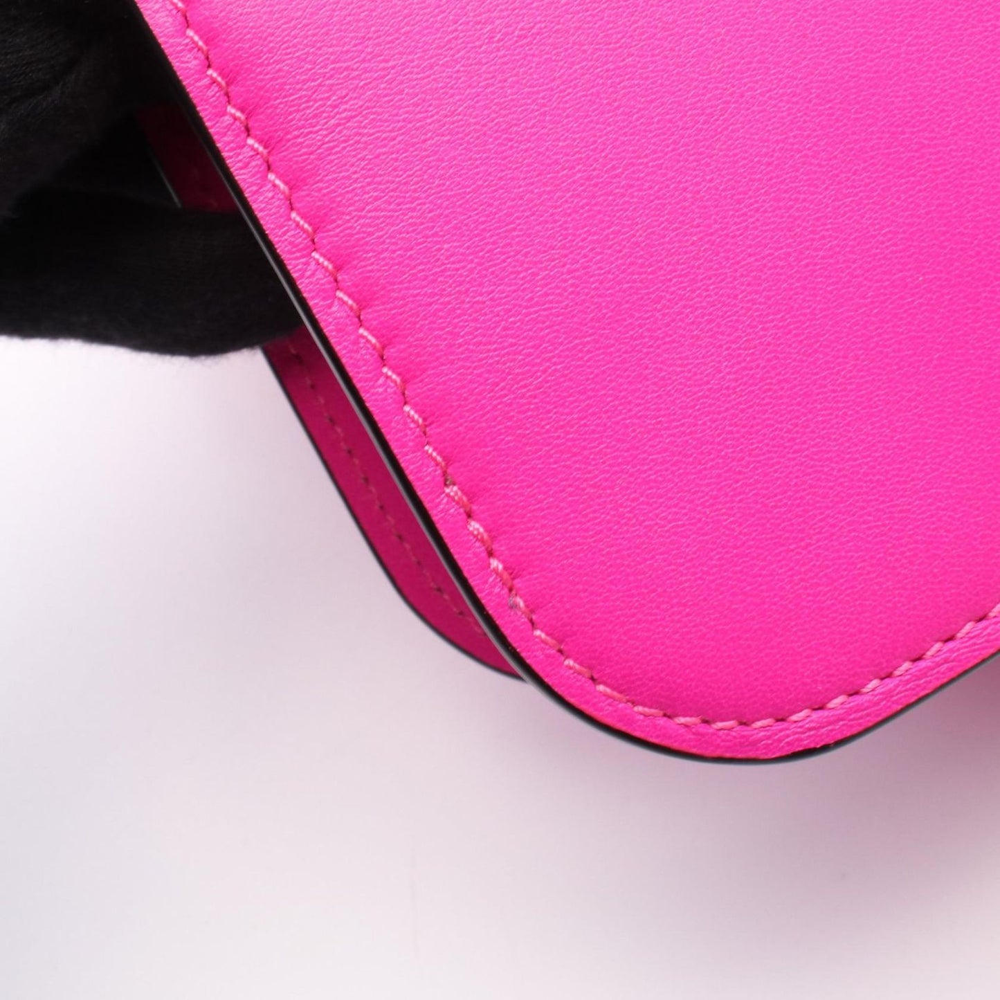 Valentino Garavani V Logo Handbag in Shocking Pink Leather