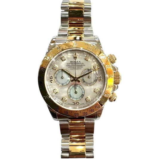 Rolex Daytona White Shell 116523NG K18/SS Men's Watch