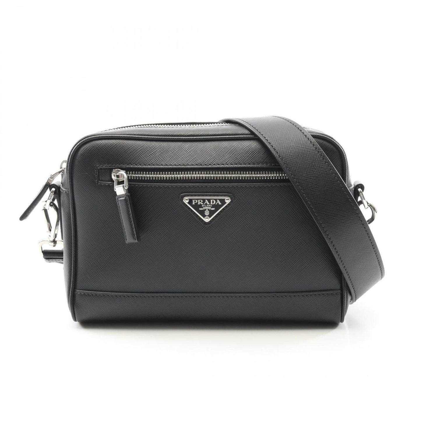 PRADA Saffiano Travel Shoulder Bag - Timeless Black Elegance