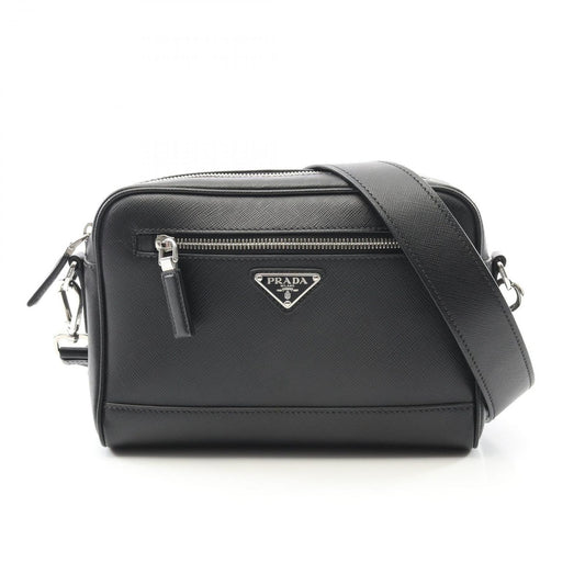 PRADA Saffiano Travel Shoulder Bag - Timeless Black Elegance