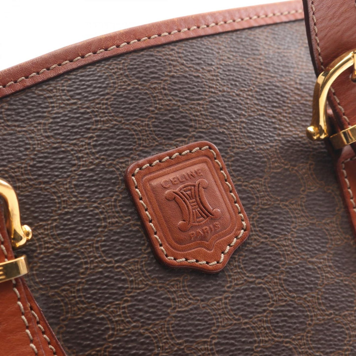 CELINE Macadam Brown Tote Bag - Timeless Elegance