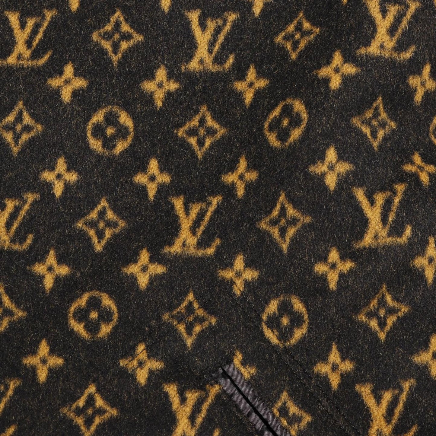 Louis Vuitton Monogram Wool Coat - Timeless Elegance in Black