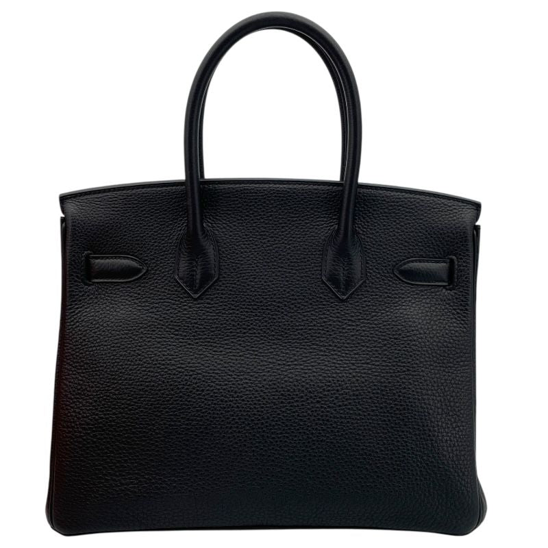 HERMES Birkin 30 D Stamp Black & Gold Hardware Handbag
