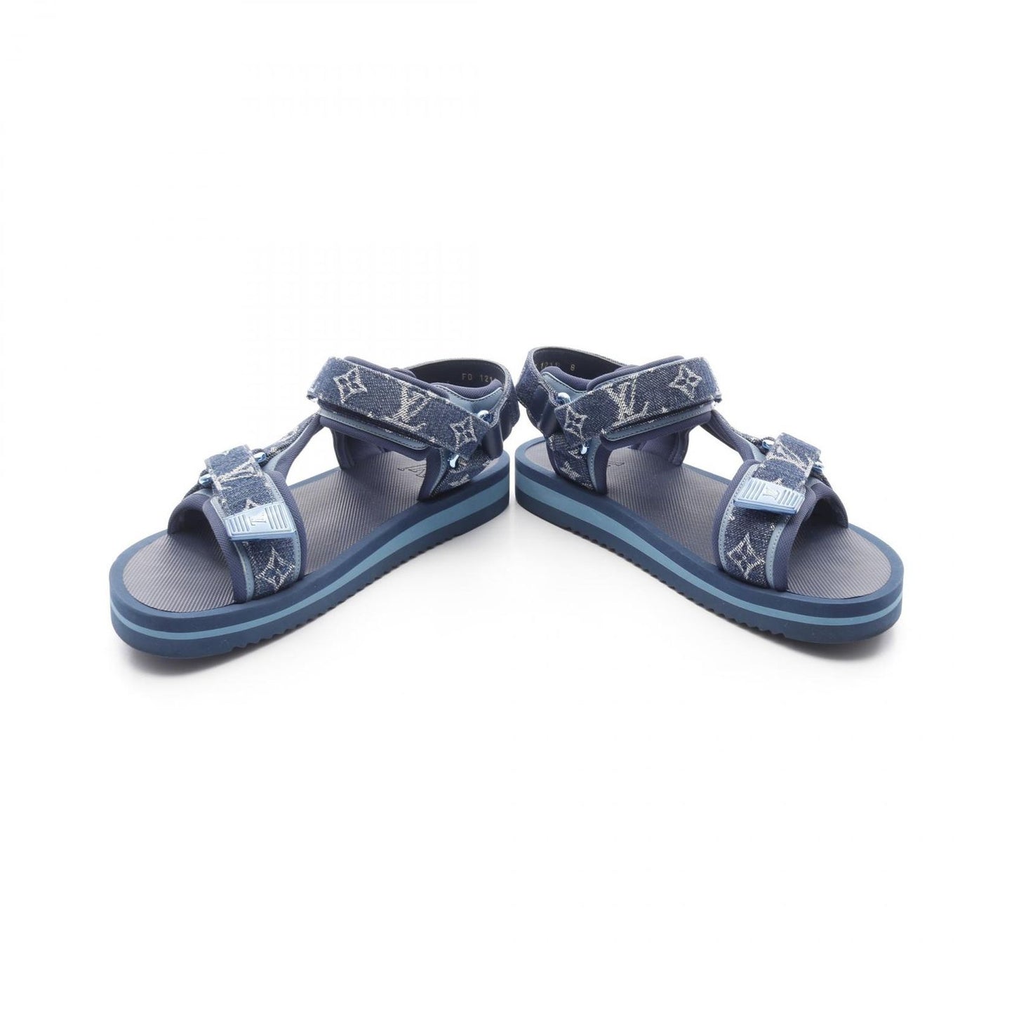 Louis Vuitton Panama Line Monogram Denim Sandals - Navy Blue