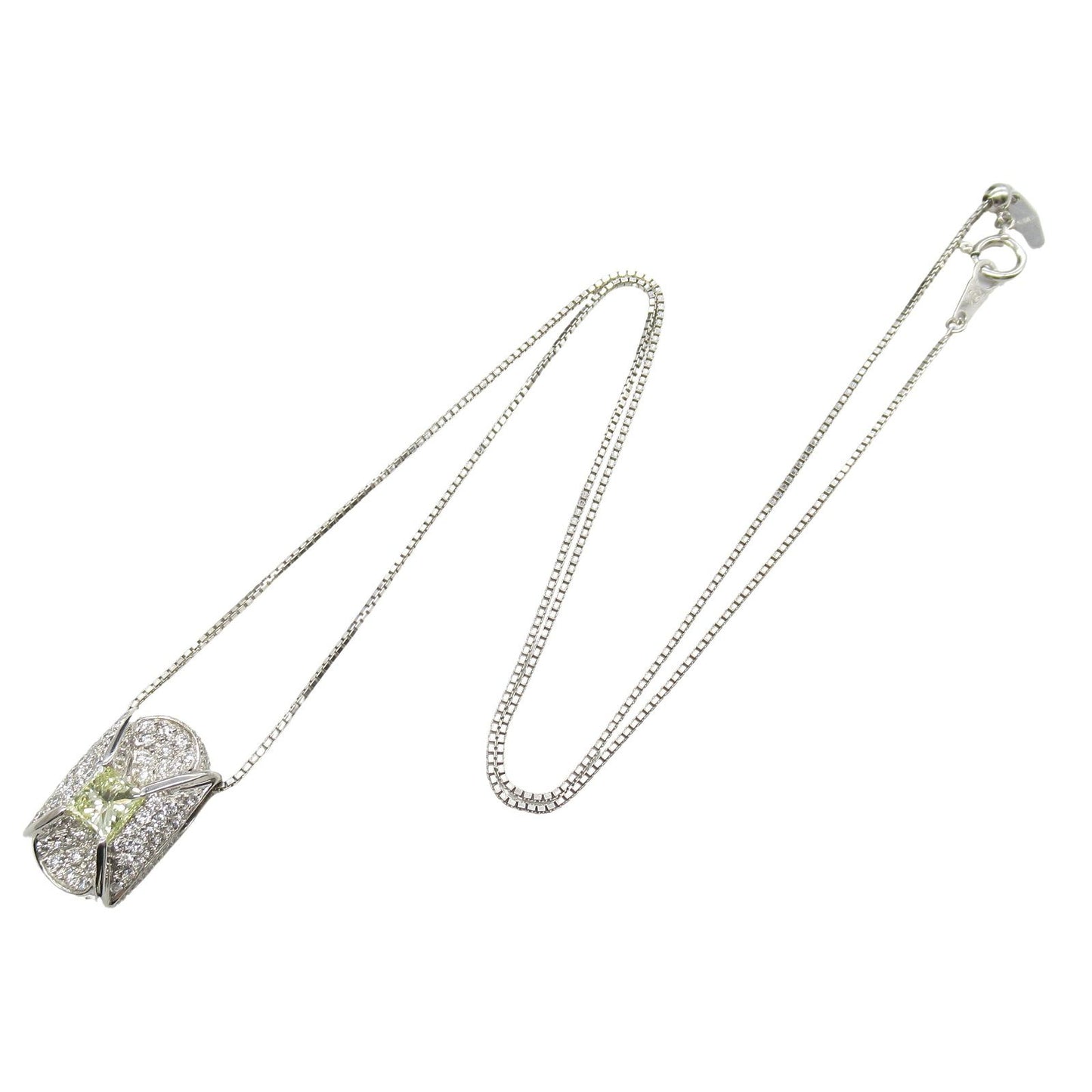 Exquisite K18WG Diamond Necklace - 0.895ct Luxury Elegance