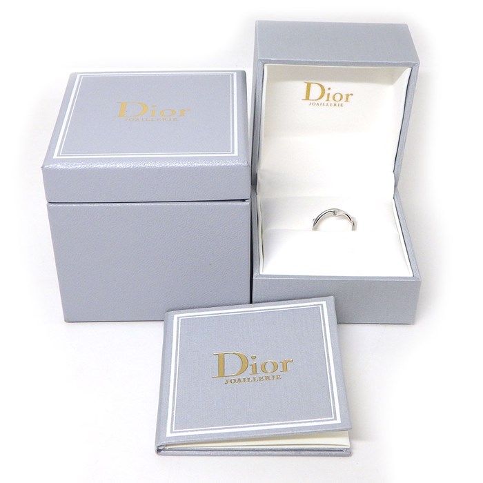 Christian Dior Bois de Rose K18WG Ring - Size 7 (#47) - Exquisite Craftsmanship