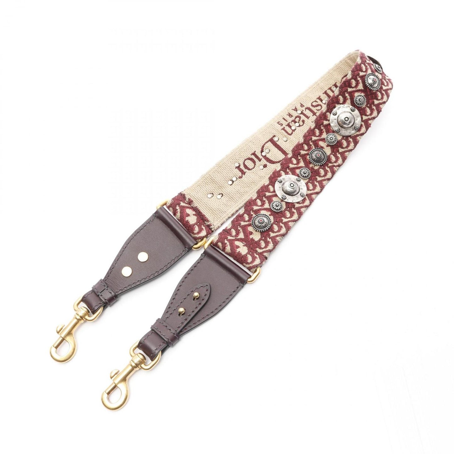 Dior Oblique Shoulder Strap in Bordeaux Canvas - Exquisite Craftsmanship