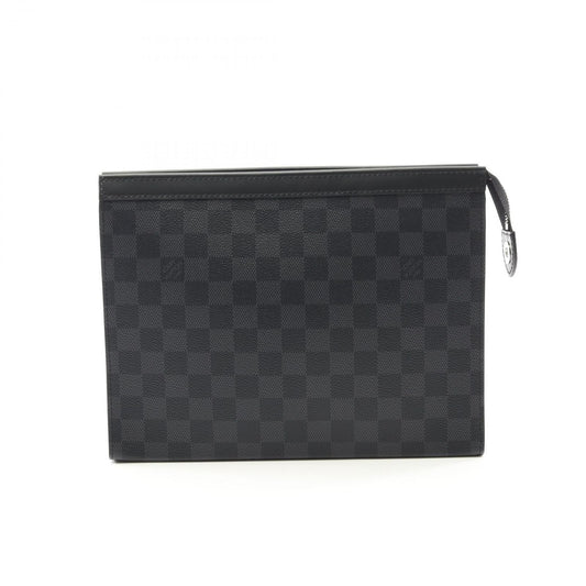 Louis Vuitton Pochette Voyage MM Damier Graphite Clutch Bag