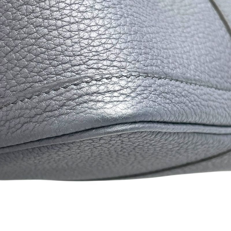 HERMES Garden Party PM Handbag in Blue Nuit with Silver Hardware