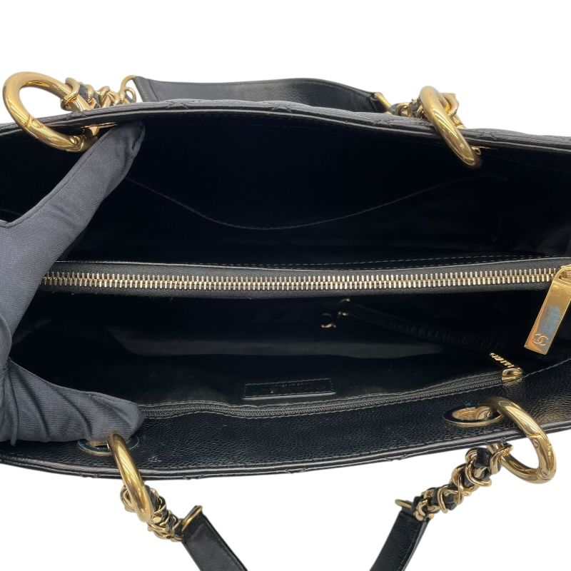 CHANEL GST Tote A50995 - Black Caviar Skin with Gold Hardware