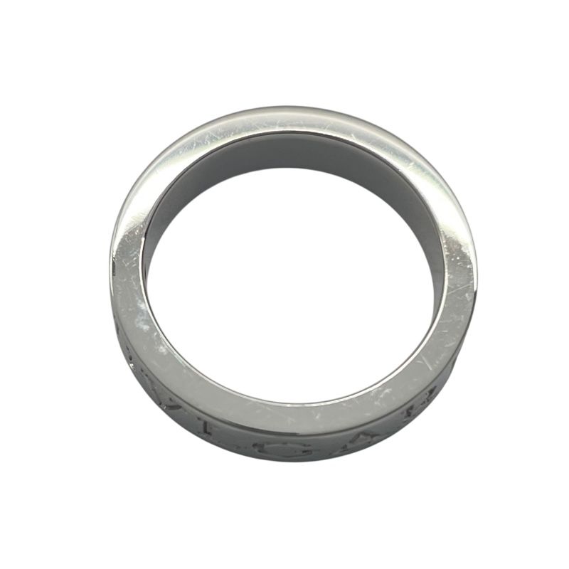 BVLGARI Double Logo Ring in K18 White Gold - Exquisite Craftsmanship
